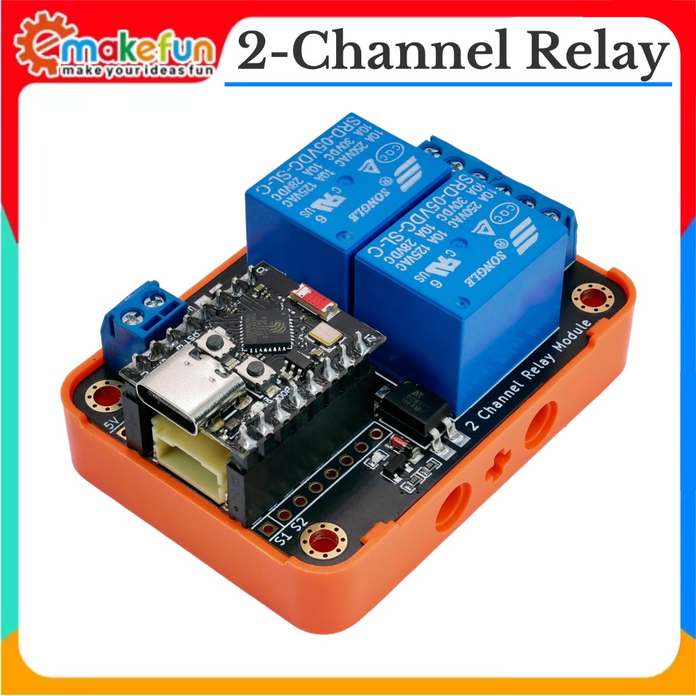 Home Automation With Arduino - 2-kanałowy moduł przekaźnika z wejściem 5V,