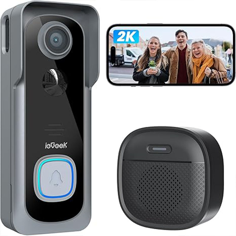 Smart Doorbell Wired - Bezprzewodowa kamera dzwonkowa ieGeek 2K -